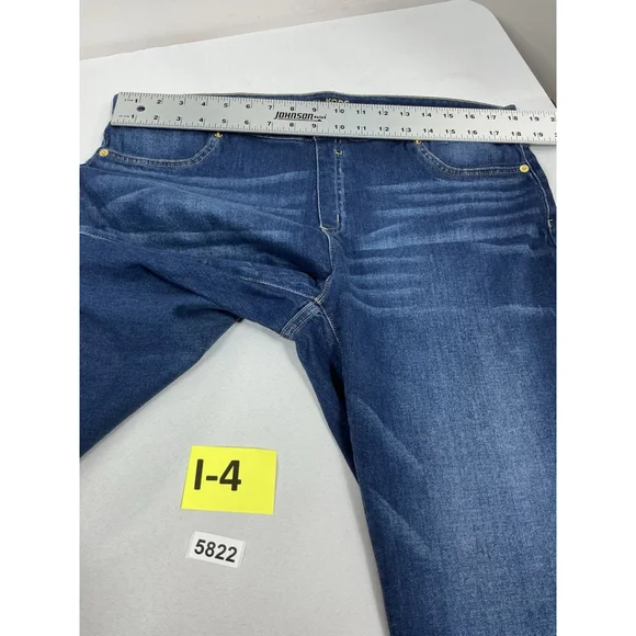 Womans Michael Kors Izzy Skinny Pullon Blue Jeans Size 16 Ankle - Picture 6 of 9